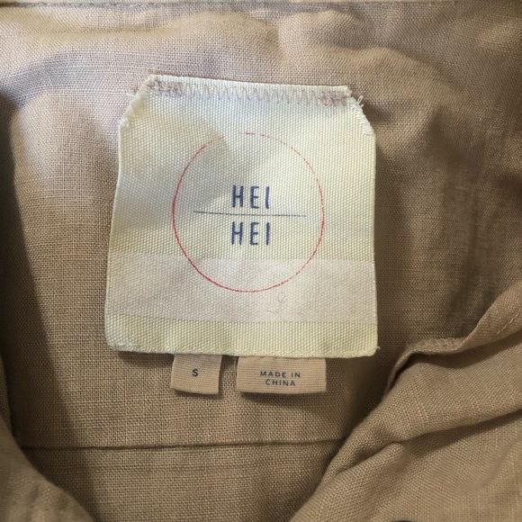 ANTHROPOLOGIE HEI HEI Roman Linen Blend Camo Jacket Size S - Picture 12 of 12